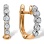 Graduated Diamond Leverback Earrings. Hypoallergenic Cadmium-free 585 (14K) Rose Gold