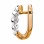 Graduated Diamond Leverback Earrings. Hypoallergenic Cadmium-free 585 (14K) Rose Gold. View 3