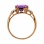 Neoclassical Ring with Amethyst and Diamonds. Hypoallergenic Cadmium-free 585 (14K) Rose Gold. View 4